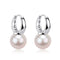 Round Hoop Freshwater Pearl 9.0-10.0mm Earrings Sterling Silver - Zafari Studio Jewelry